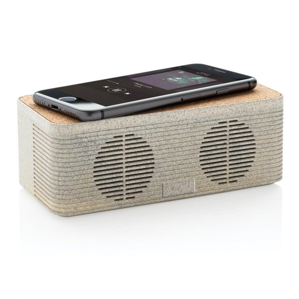 Wheat straw speaker and charger